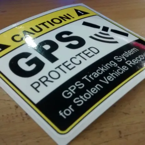 JDM Style Sticker GPS protected  gps protected 7x6cm 8rb