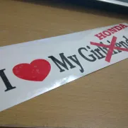 JDM Style Sticker i love girlfriend honda